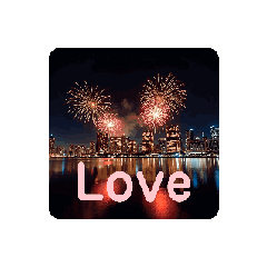 [LINEスタンプ] Fireworks and Sea 打ち上げ花火