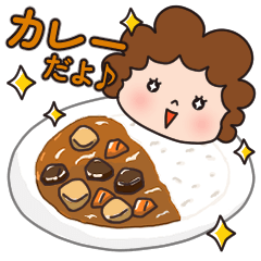 [LINEスタンプ] 今日のごはんをお知らせ かわいいお母さん