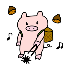 [LINEスタンプ] ブヒちゃん秋編
