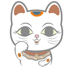 [LINEスタンプ] ラッキー猫(招き猫)
