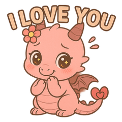 [LINEスタンプ] ももりんキュートなピンクドラゴンスタンプ