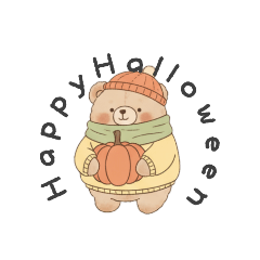 [LINEスタンプ] ぽってりくまちゃん（秋冬用）