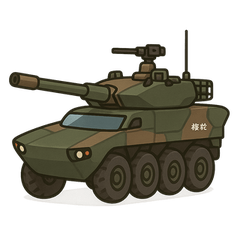 [LINEスタンプ] かわいい陸上自衛隊の乗り物スタンプ