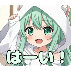 [LINEスタンプ] はーい！今日も楽しく精霊みなみちゃん
