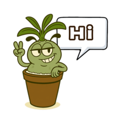 [LINEスタンプ] アデニウム オベスムくん