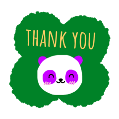 [LINEスタンプ] 紫色パンダのかお