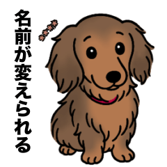 [LINEスタンプ] 名前入りダックスシェーデッドレッド②