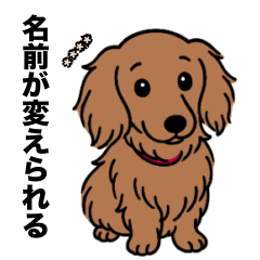 [LINEスタンプ] 名前入りダックスレッディッシュイエロー