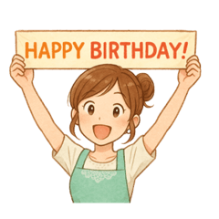 [LINEスタンプ] なないろママちゃん⭐️誕生日だよ