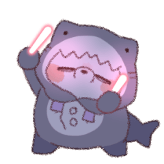[LINEスタンプ] 【▶盛り上げる】サメ！着ぐるみ動物6