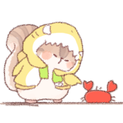 [LINEスタンプ] 【夏】サメ！パーカー動物9