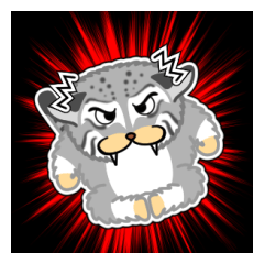 [LINEスタンプ] チョイ悪顔ネコ 9 文字無し