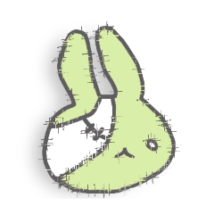 [LINEスタンプ] うさぎメンタル。(カラフル文字無し Ver.)