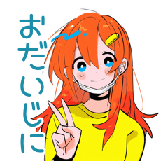 [LINEスタンプ] ポップな女の子の体調連絡