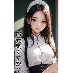 [LINEスタンプ] 甘いメイドの日常用語（日）