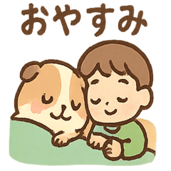 [LINEスタンプ] モルモットさんのくるくる大好き 