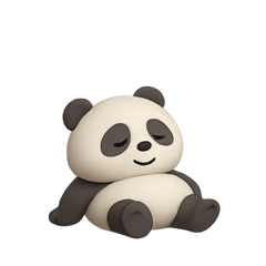 [LINEスタンプ] ゆるっと脱力♪ぽっちゃりパンダ