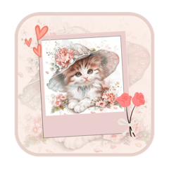 [LINEスタンプ] 夢幻フラワー子猫