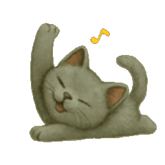 [LINEスタンプ] 動く無言いろいろ種類猫