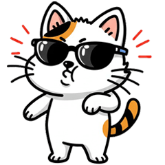 [LINEスタンプ] グラサン三毛猫のきもち 