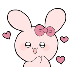 [LINEスタンプ] ハルエルのうさちゃん／ねこちゃん