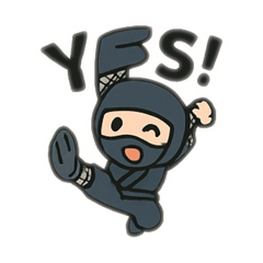 [LINEスタンプ] シンプルjapanese ninja 日常挨拶