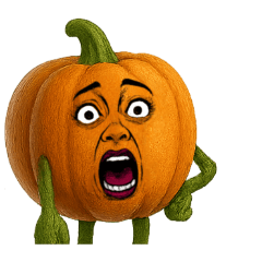[LINEスタンプ] [アレンジ用]擬人化劇画フェイスかぼちゃ2