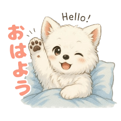 [LINEスタンプ] もふサモエドとほのぼの毎日