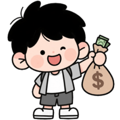 [LINEスタンプ] 今日お給料もらった。