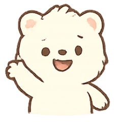 [LINEスタンプ] ふわふわクマの気持ち