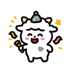 [LINEスタンプ] ハートほくろ羊！ 