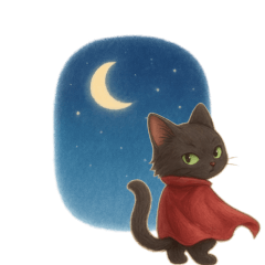 [LINEスタンプ] 黒猫のクールな日常