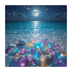 [LINEスタンプ] Moon ＆ Sea Fragments.✨月と海のかけら✨