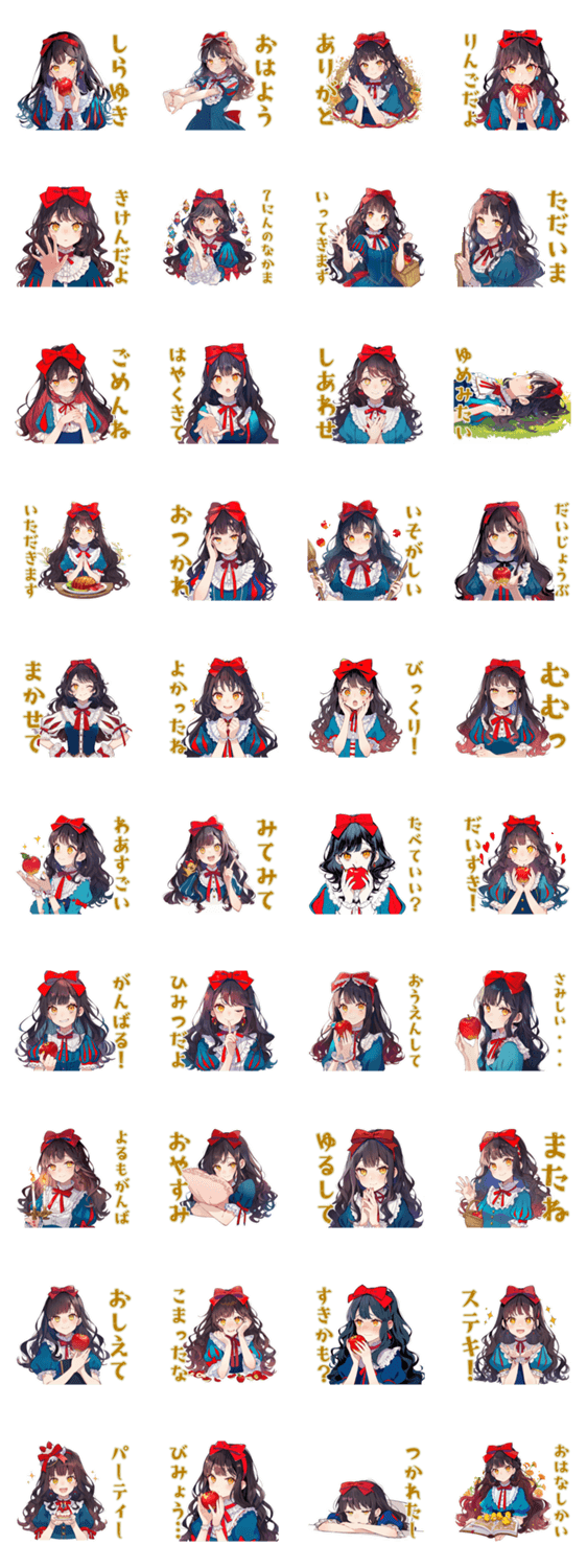 白雪姫のメルヘンな毎日★のスタンプ詳細