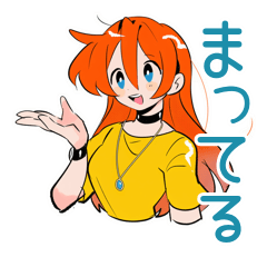 [LINEスタンプ] ポップな女の子の待ち合わせ連絡