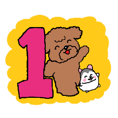 [LINEスタンプ] トイプーちゃん数字と曜日スタンプ