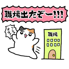 [LINEスタンプ] 家族へ連絡する！ネコ！