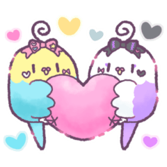 [LINEスタンプ] ゆめかわ＆やみかわ♡ぴよぴよインコ 