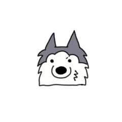 [LINEスタンプ] ちいちゃいハスキー犬ロビンちゃん