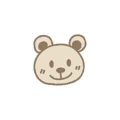[LINEスタンプ] 【超ちいさい】クレヨン風くまのスタンプ