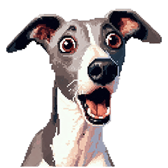 [LINEスタンプ] 無言で伝えるイタリアングレーハウンド