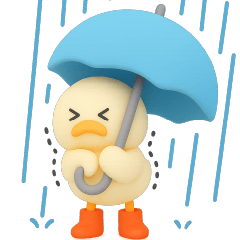 [LINEスタンプ] 3D★お天気のアヒル【敬語】