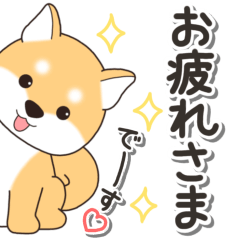 [LINEスタンプ] やさしい赤柴『仕事＆連絡』
