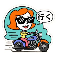 [LINEスタンプ] バイク女子の毎日♪♪
