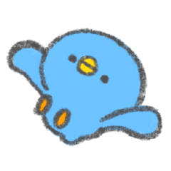 [LINEスタンプ] 毎日使える！青いひよこ