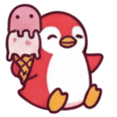[LINEスタンプ] 赤いペンギンさん