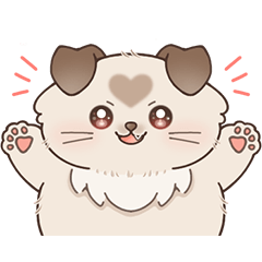 [LINEスタンプ] ハートわんちゃん