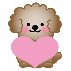 [LINEスタンプ] ワンコスタンプ♪トイプードル茶