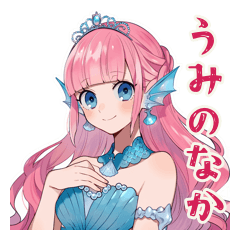 [LINEスタンプ] 人魚姫の海の中の日常♡