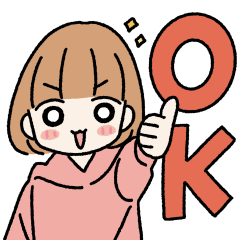 [LINEスタンプ] 毎日使えるボブ女の子スタンプ